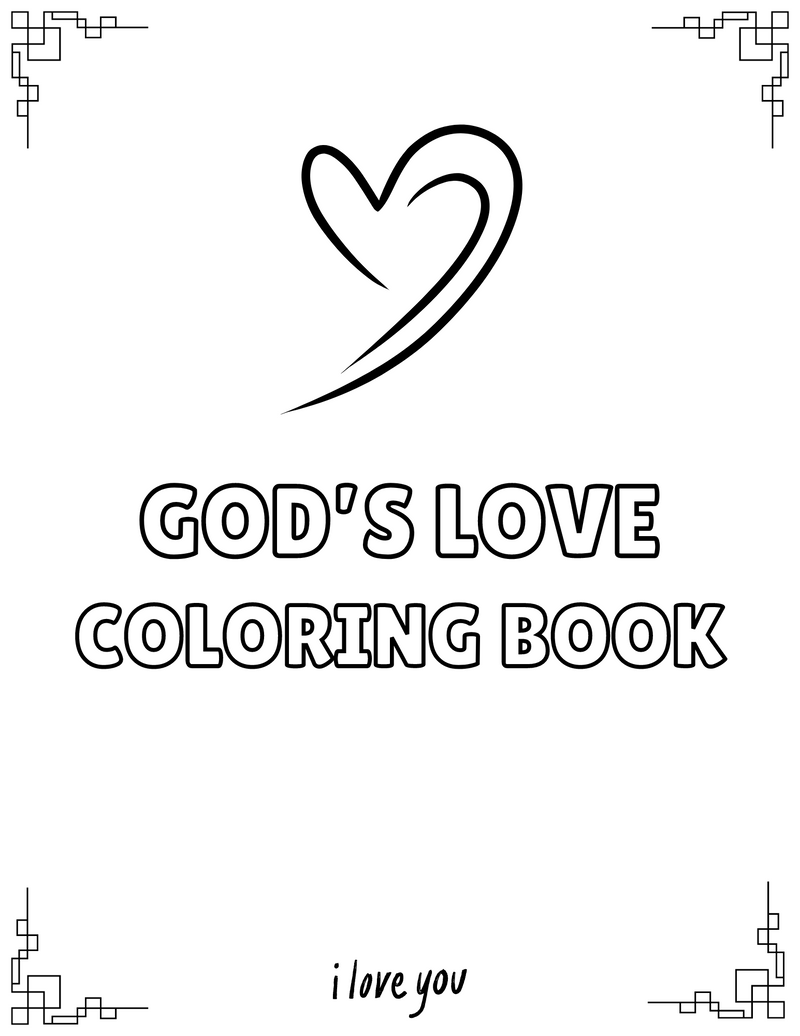 God's Love - Bible Verse Coloring Book (Digital Download)