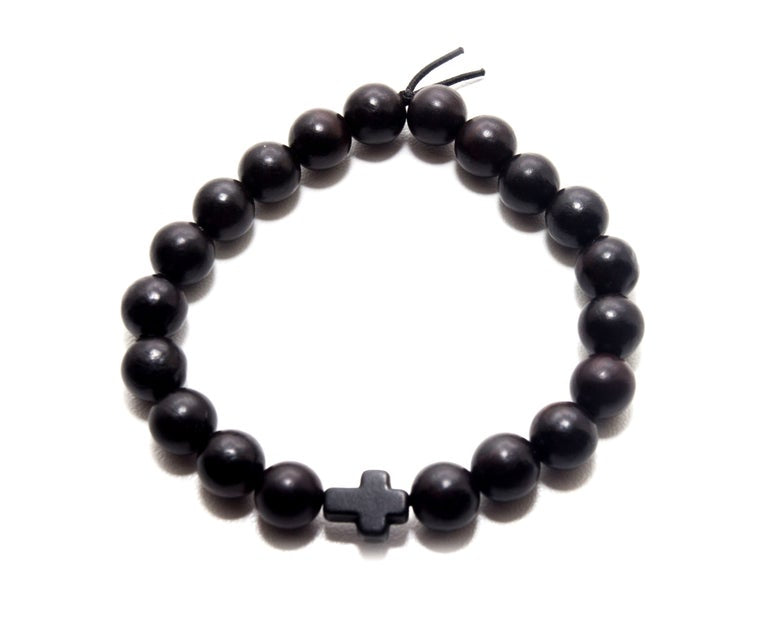 Blackwood Black Cross Bracelet - Christian Apparel and Accessories - Ascend Wood Products
