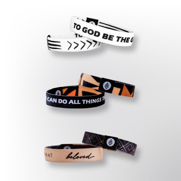 PRAY | 3-PACK Reversible Bracelets - Christian Apparel and Accessories - Ascend Wood Products