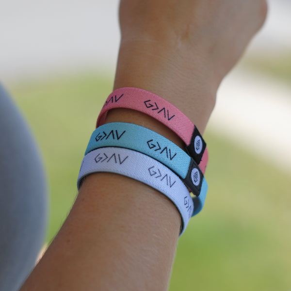 3-PACK | "God is Greater" Reversible Bracelets [White/Pink/Mint] - Christian Apparel and Accessories - Ascend Wood Products