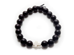 Blackwood White Cross Bracelet - Christian Apparel and Accessories - Ascend Wood Products
