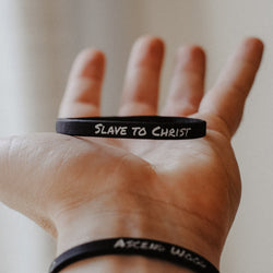 Slave to Christ (2 Pack) - Thin Silicone Wristbands - Christian Apparel and Accessories - Ascend Wood Products