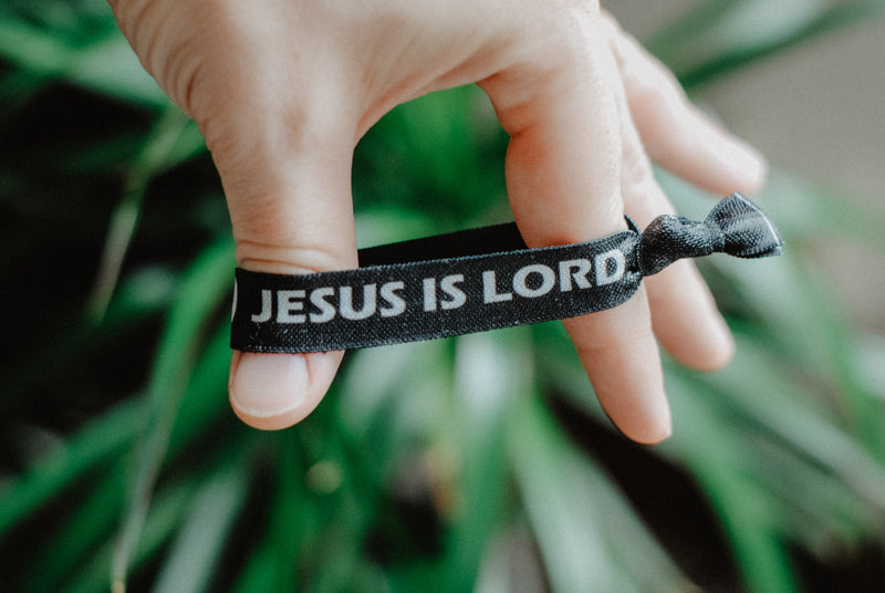 Jesus is King/Jesus is Lord - Hair Tie Wristbands - Christian Apparel and Accessories - Ascend Wood Products
