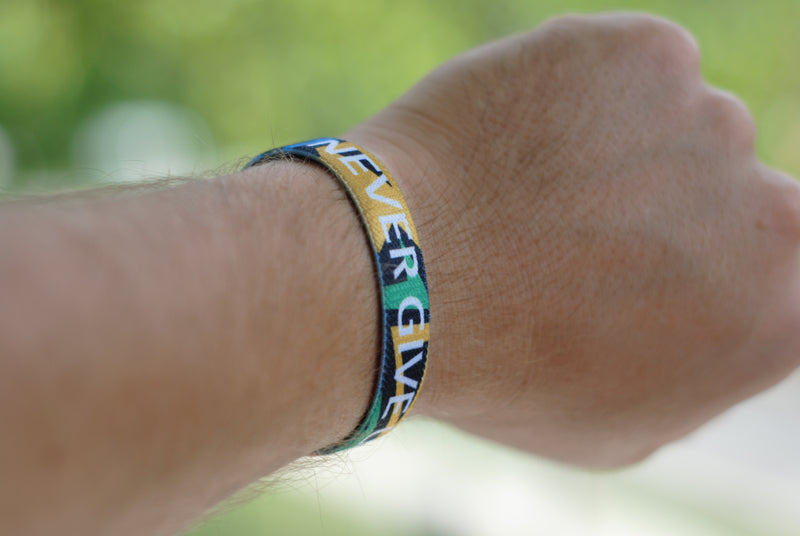Never Give Up Reversible Wristband - Christian Apparel and Accessories - Ascend Wood Products