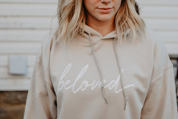 Beloved Sand Hoodie - Christian Apparel and Accessories - Ascend Wood Products