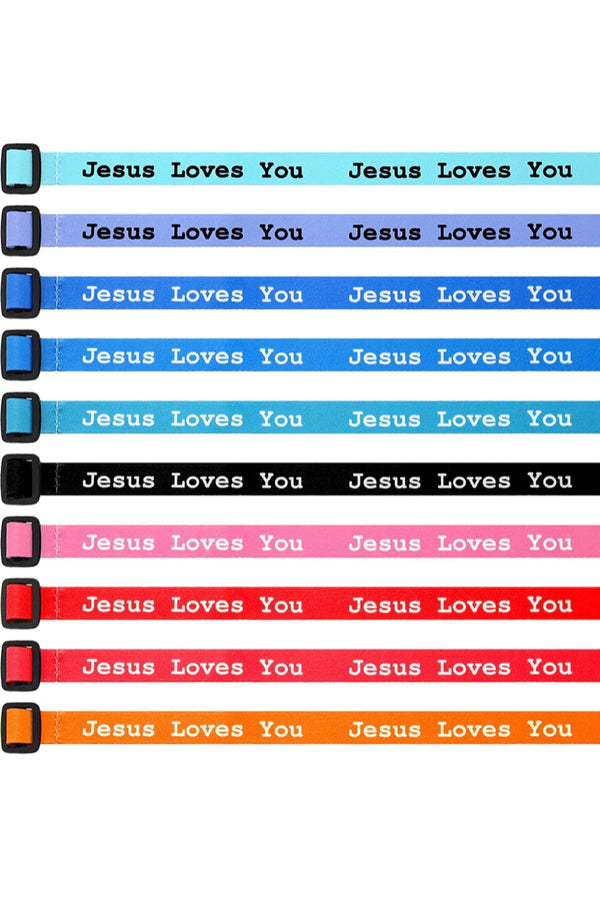 [$4] Jesus Loves You Bracelet - Adjustable - Christian Apparel and Accessories - Ascend Wood Products