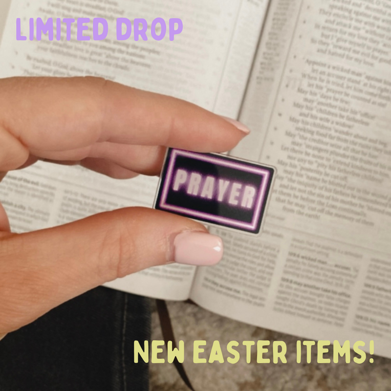 NEW* NEON PRAYER PIN - LIMITED DROP [50% OFF] - Christian Apparel and Accessories - Ascend Wood Products